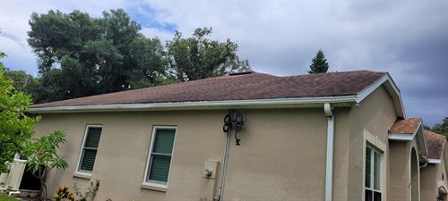 Checking the roof.