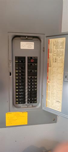 Checking the electrical panel.