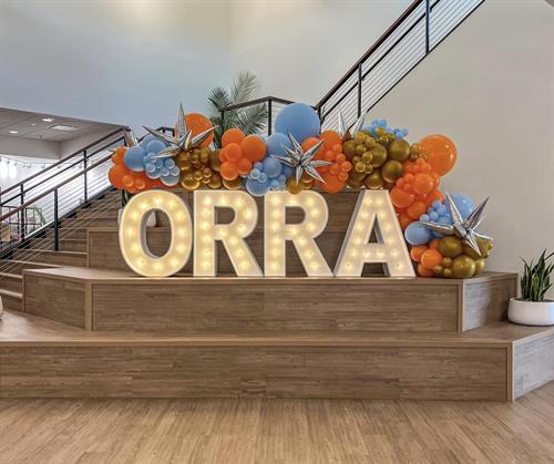 Orlando Realtors Assoc. Marquee Letters with Garland