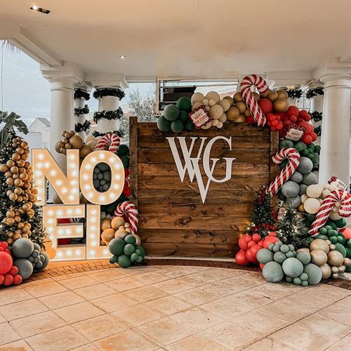 Holiday Backdrop at Winter Garden Village