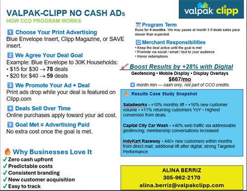 VALPAKCLIPP NO CASH ADS