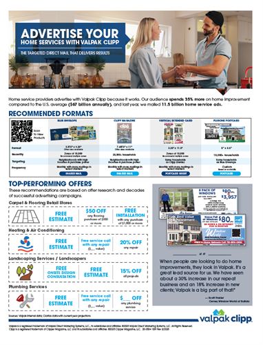 ADVERTISE YOUR HOME SERVICES WITH VALPAK CLIPP