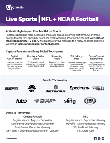 Live Sports as part of Your CTV Media Strategy