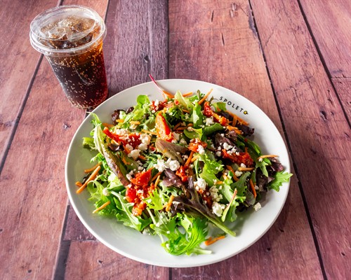 BYO Lunch Salad with 3 toppings and a drink $12