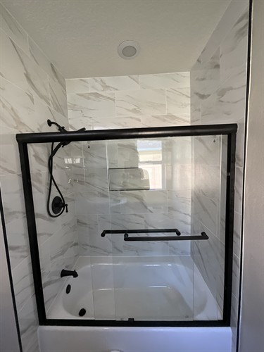 Standing Shower Converted to Tub (After)