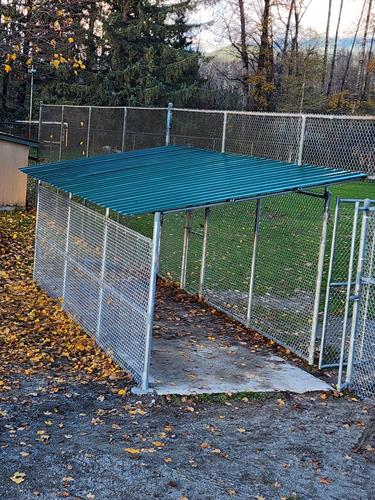 Dug-out sports cages at District of Squamish.