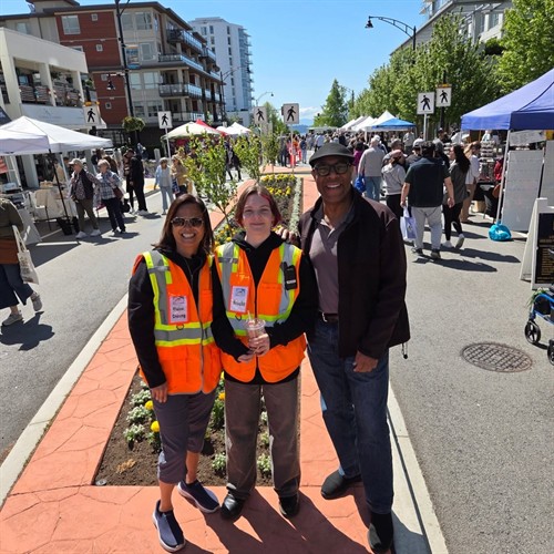 Elaine Cheung, President with staff and WR Cllr. Lawrence