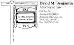 David M. Benjamin, Attorney at Law
