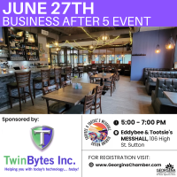 Business After 5 - Eddybee & Tootsie's MESSHALL sponsored by TwinBytes Inc.