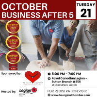 Business After 5 @ Sutton Legion, Sponsored by Heaven Can Wait Emergency First Aid Inc.