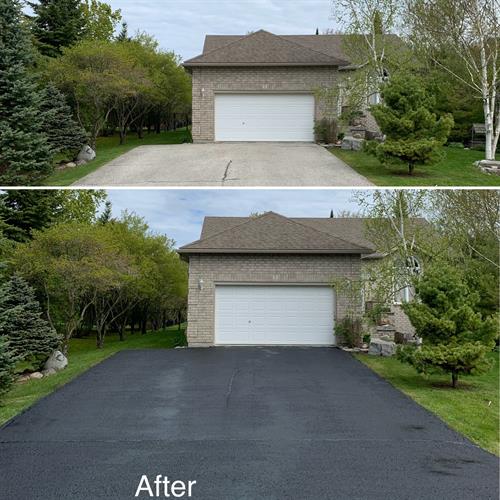 Driveway Sealing - before and after