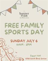 Baxter Ryan Free Community Event - Free Family Sports Day