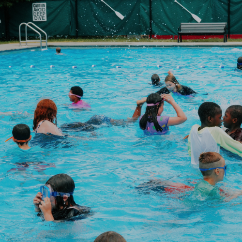 Swim time at the pool every day of camp!