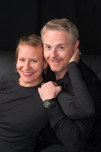 Family portrait photography of newly wed couple in Edmonds Photography Studio