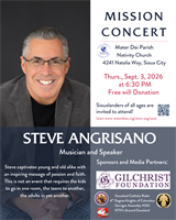 Steve Angrisano to Perform September 3 at Nativity Church