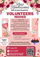 GrapeFest Rosé Rendezvous Volunteer Recruitment Night