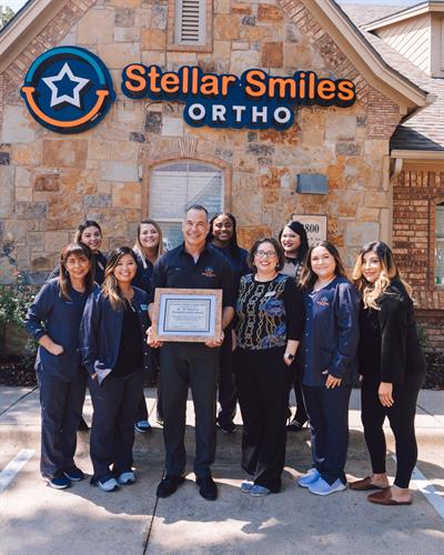 Community Service award to Stellar Smiles Ortho 