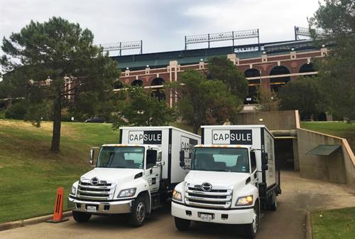Helped the rangers move when they go the new stadium Helped the rangers move when they go the new stadium