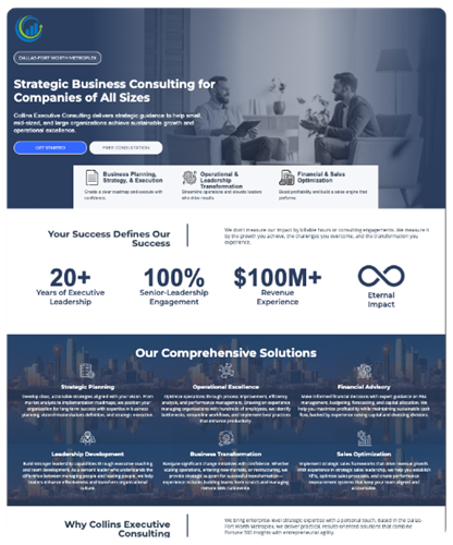 Consulting Services Website