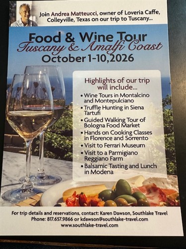 Experience the Amalfi Coast on Loveria Caffe’s Trip To Italy - October 1-10, 2026