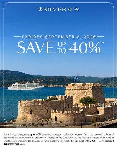 Special Savings of Up to 40% on Silversea Cruises