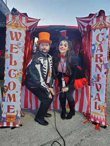Bess Jess and Denny Kia of Bradley Trunk or Treat
