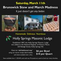 Brunswick Stew - Fundraiser by Holly Springs Masonic Lodge   