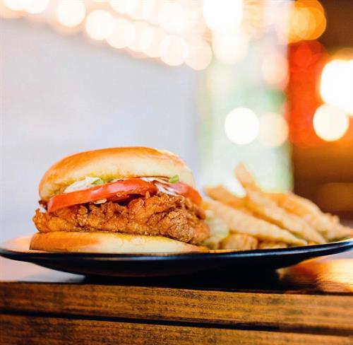 Hot, juicy chicken sandwiches with your choice of side