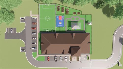 Building / Playground top view rendering