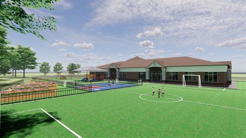Soccer field rendering