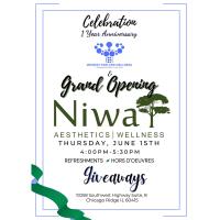 Niwa Aesthetics | Wellness Grand Opening & Midwest Pain and Wellness 1 year anniversary.