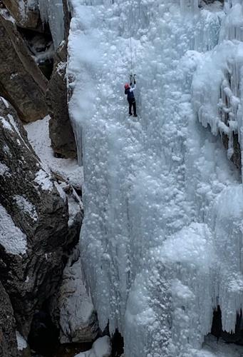 Climbing an Ice Wall, Ouray, Colorado