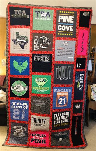 Tshirt quilt with TT fabric