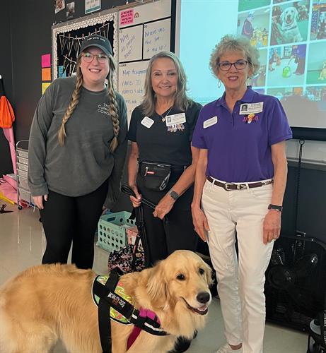 We often give presentations to schools and organizations about service dogs.