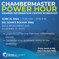 ChamberMaster Power Hour- Member Information Center Workshop