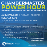 ChamberMaster Power Hour- Member Information Center Workshop