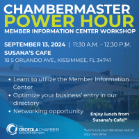 ChamberMaster Power Hour- Member Information Center Workshop