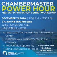 ChamberMaster Power Hour- Member Information Center Workshop