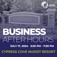 Business After Hours at Cypress Cove Nudist Resort July 2024