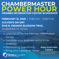 ChamberMaster Power Hour- Member Information Center Workshop