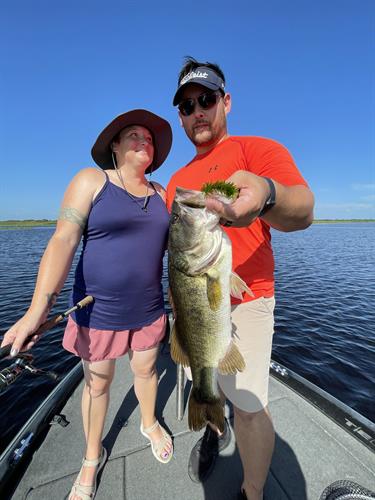 A client with a Giant Florida Strain Largemouth