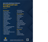 Exceptional Care Services Available at Cedarvale Commons Rehabiliation & Healthcare Center