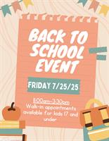 Back to school event