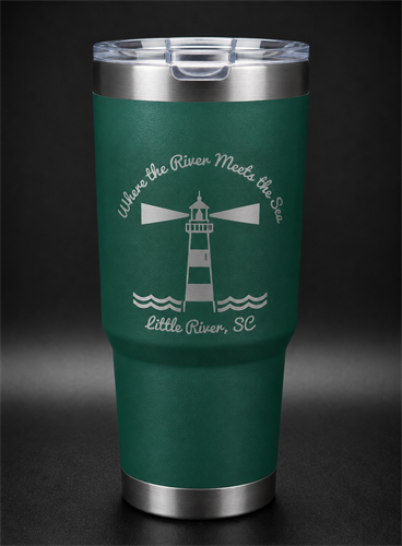 little River light house 30 oz stainless tumbler