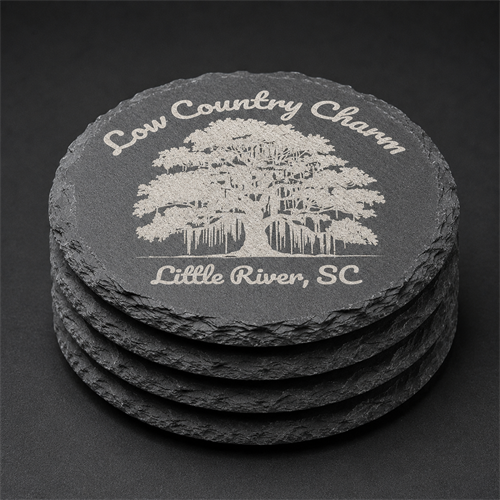 "low Country charm" slate coasters