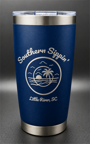 "southern sippin" stainless tumbler