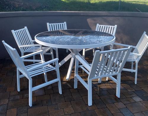 6ft custom patio table set 6ft custom patio table set