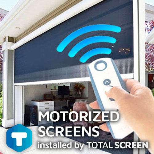 Motorized Retractable Screens - Convenient shade, instantly available