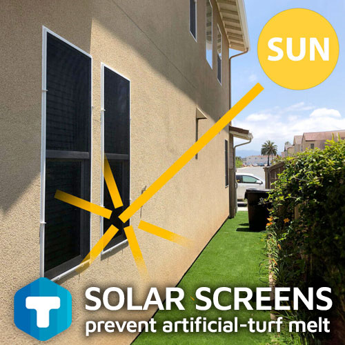 Solar Window Screens - Prevent artificial-turf melt
