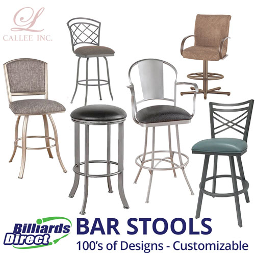 Bar stools are fully customizable and come in 100's of designs. 